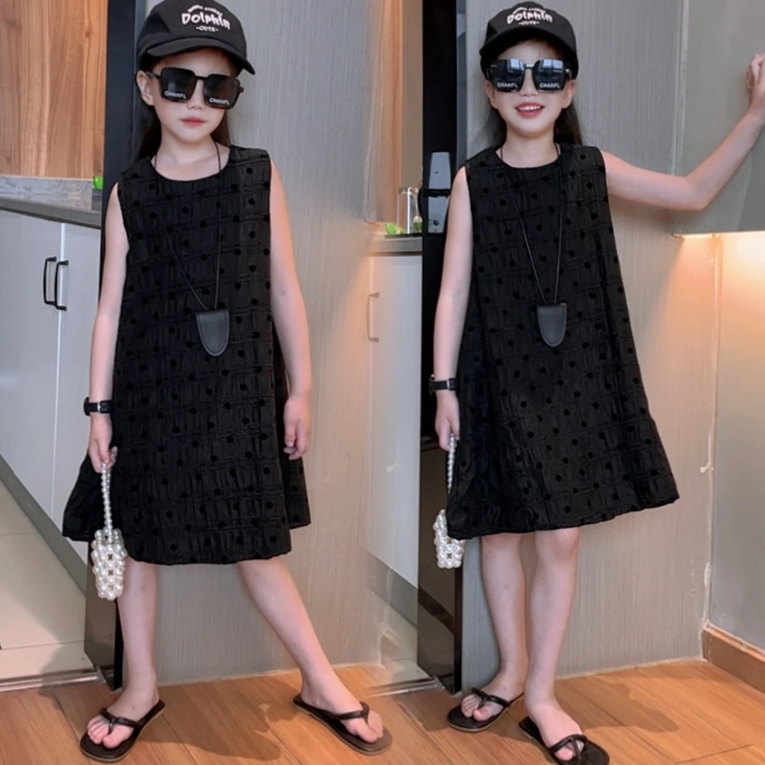 女童夏装连衣裙中大童女孩洋气夏季清凉透气背心裙儿童公主裙