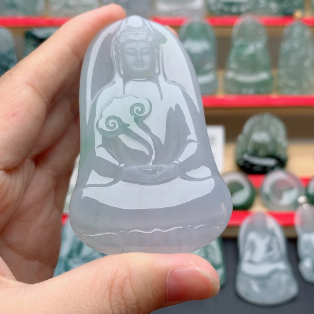 *****翡翠未镶嵌颈饰素衣