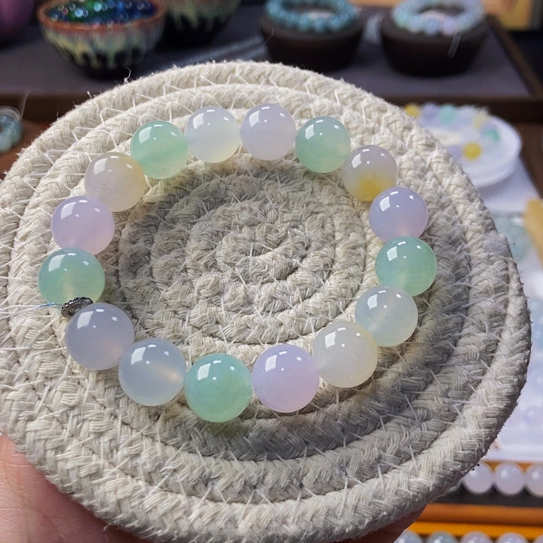 定制翡翠未镶嵌翡翠手串卡12.6