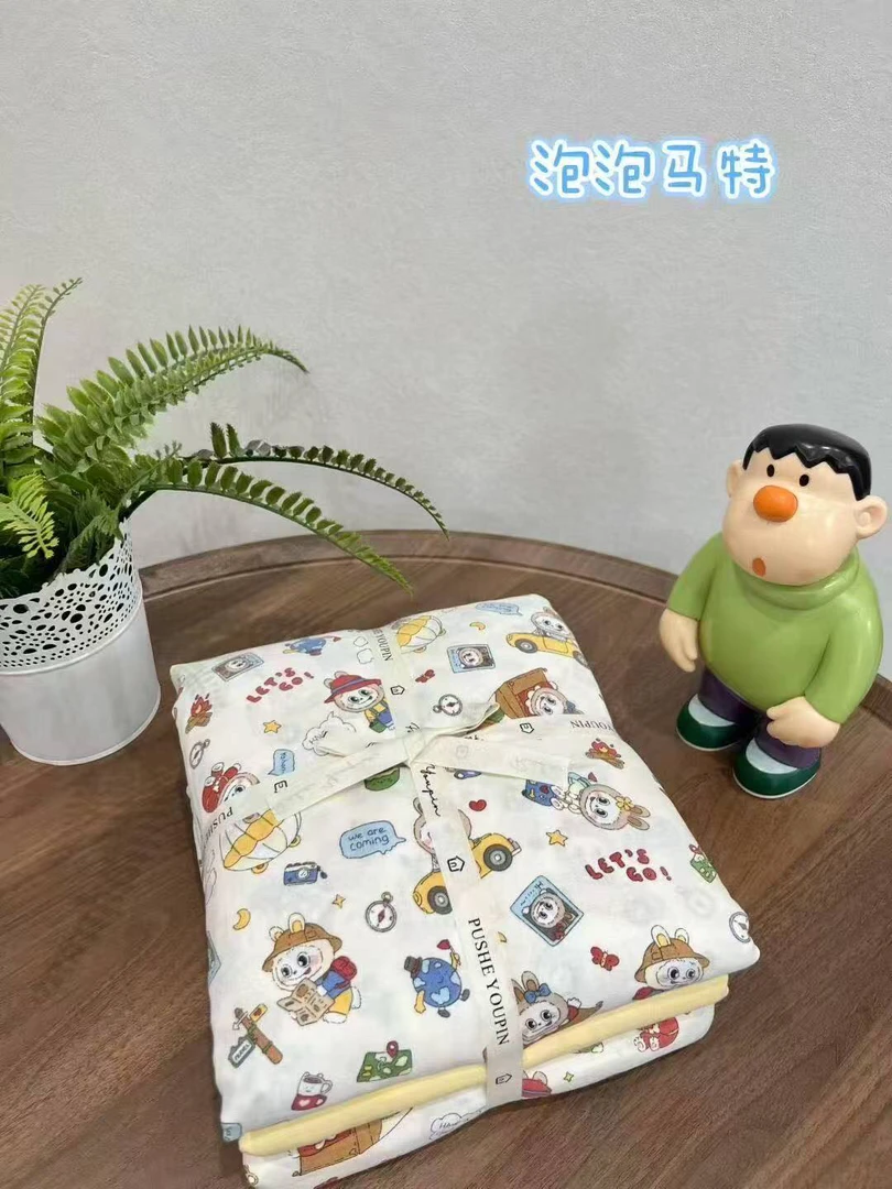 全棉双层纱学生三件套