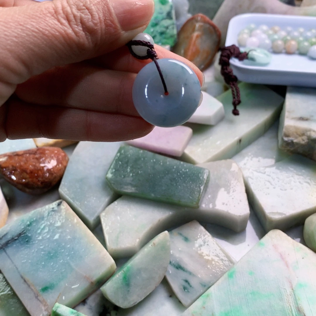 翡翠裸石天然翡翠平安扣