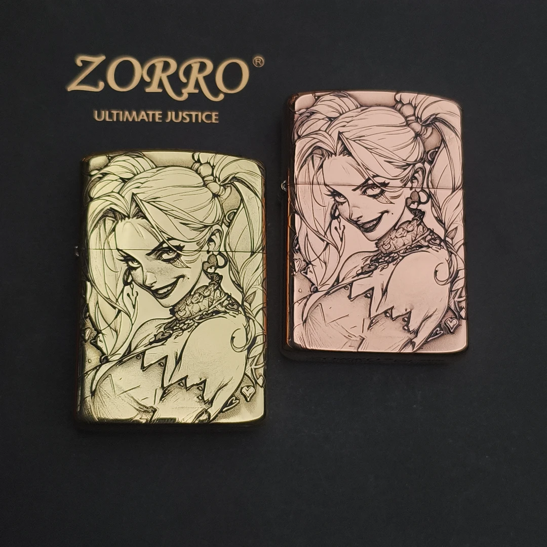 小丑女黄铜防风打火机浮雕人物设计高颜值收藏礼品个性创意送礼物