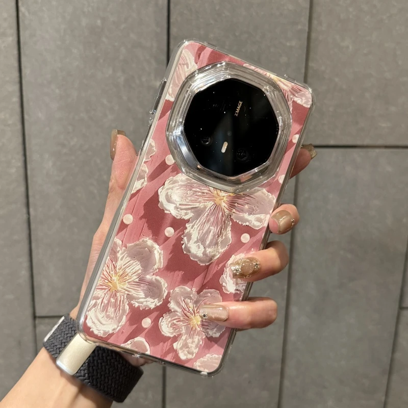 适用华为Mate70rs手机壳非凡大师全包软边保护新款透明壳花色迷人