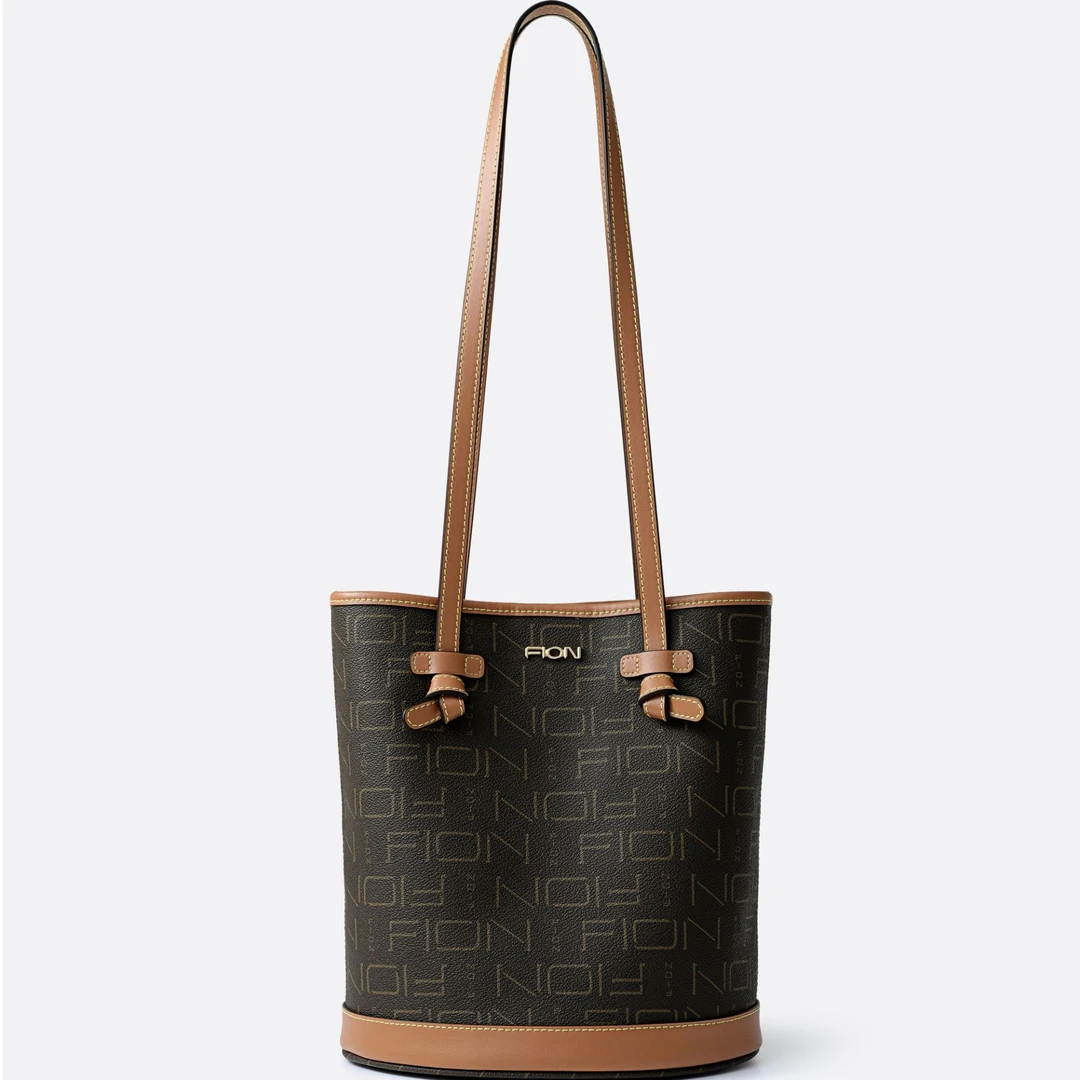 FION菲安妮箱包经典绳结百搭时尚水桶单肩女包FAAFJGC177