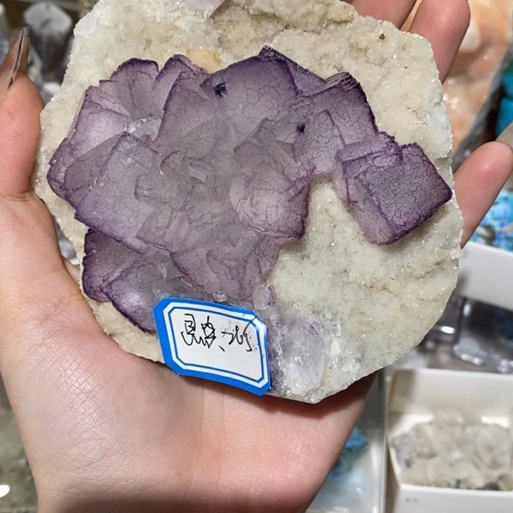 ꒰***꒱石材贵州紫色二维码莹石