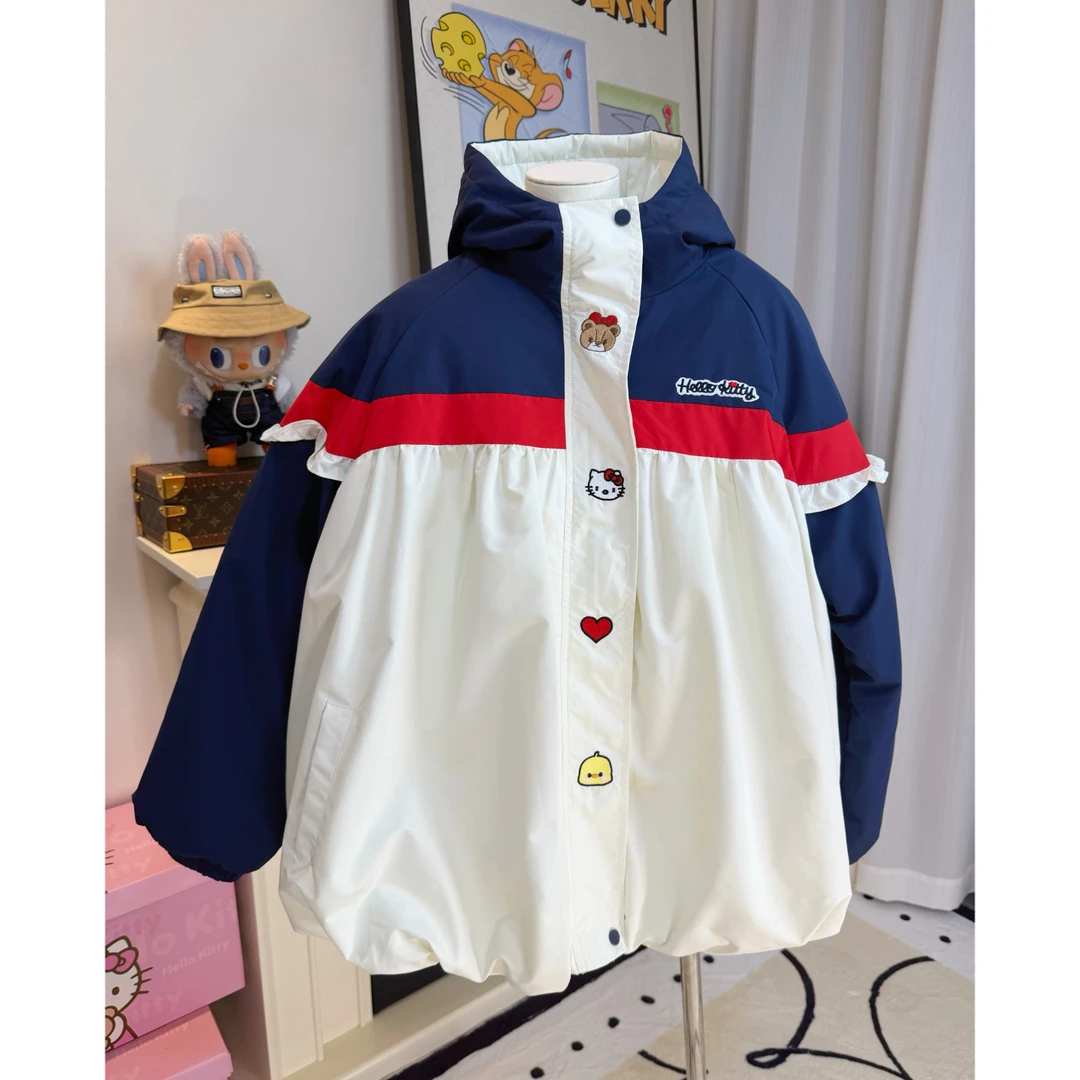 64551蓝白红KT棉服