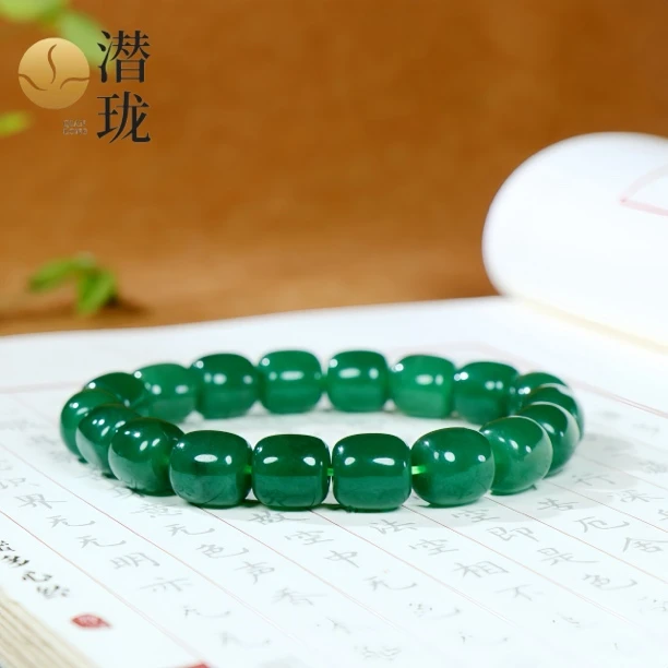 【潜珑】XY-2536色标级东陵玉大枣珠老型10✖️10mm手串