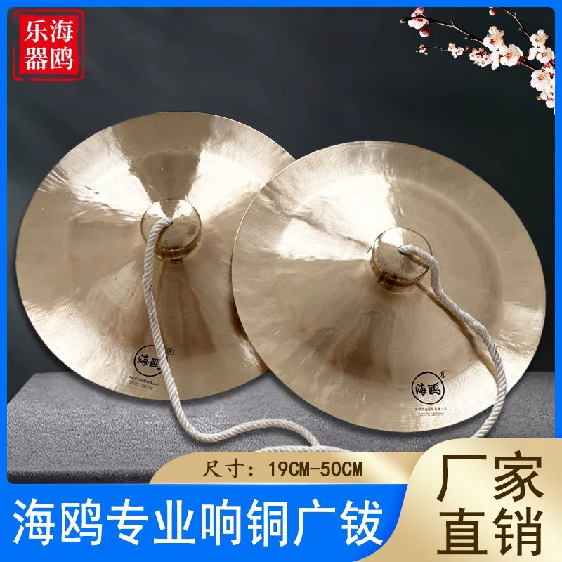 海鸥广钹19cm铜镲28厘米大镲舞狮铜镲广钹锣鼓镲醒狮南狮镲腰鼓镲