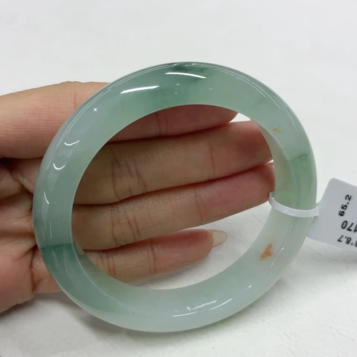 翡翠未镶嵌手镯缅甸翡翠手镯56.7