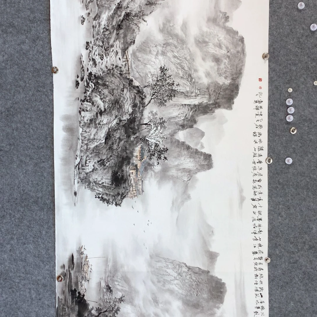 小***哥国画山水作品写意
