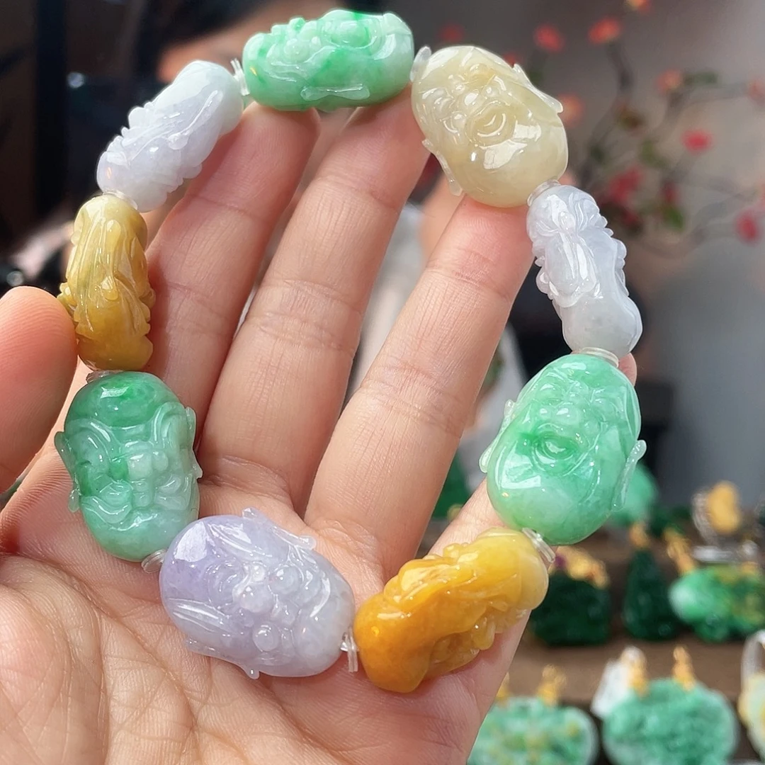 翡翠未镶嵌手串18罗汉