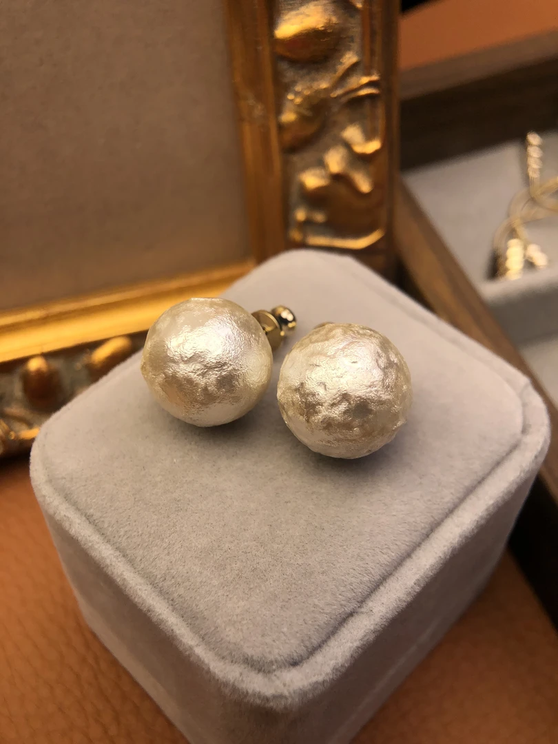 铜合金耳饰 A7910 FR★【棉花糖】耳钉