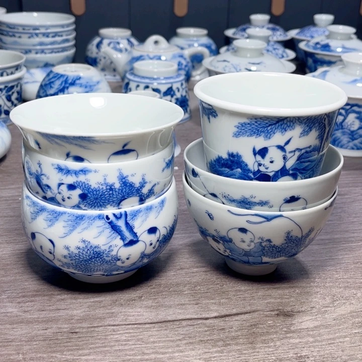 胖*儿微瑕手绘童子主人杯不退不换