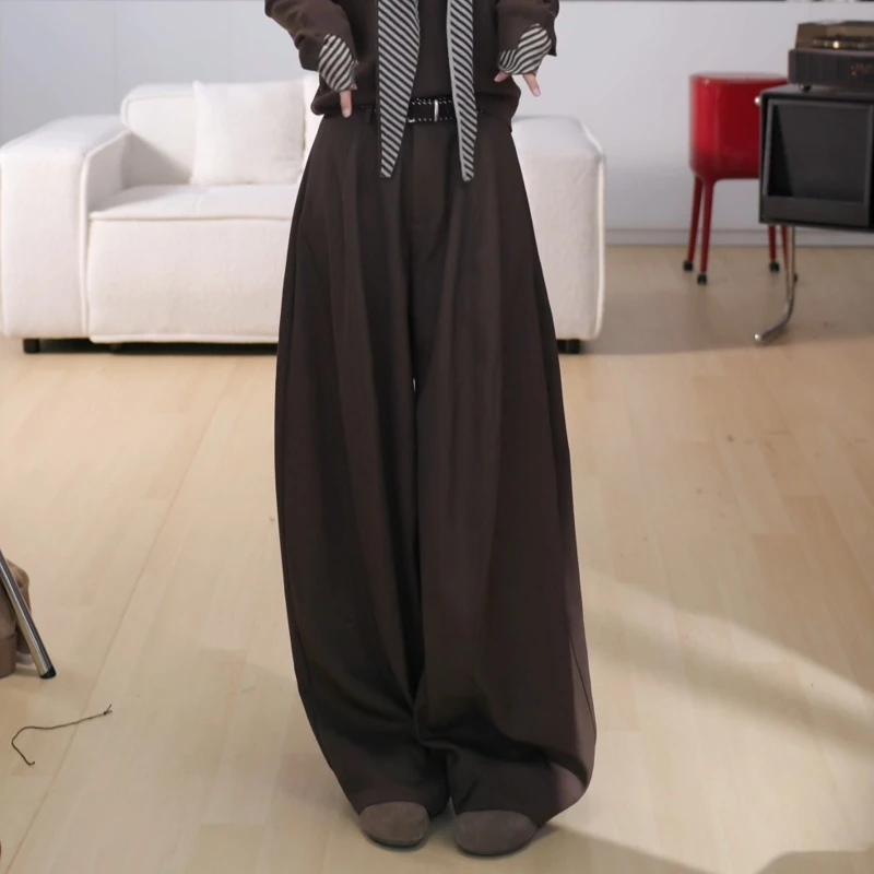 2025新款韩系设计感直筒西裤阔腿裤秋季西装裤休闲裤子LK2506620