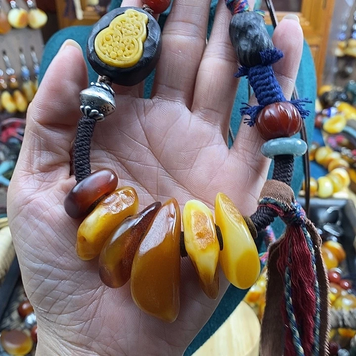 蜜蜡未镶嵌项链项链