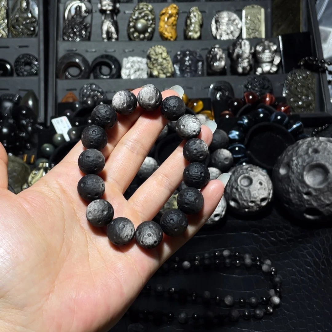 黑曜岩未镶嵌手链阻*