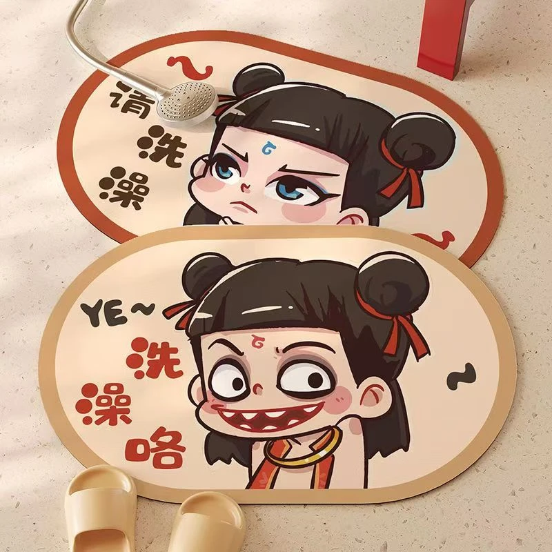 【哪吒】吸水防滑脚垫卡通可爱垫吸水防滑