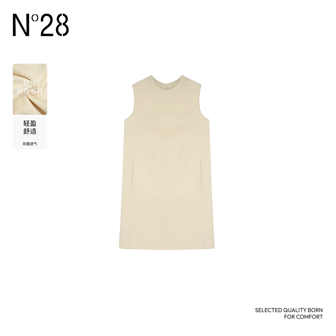 N°28轻奢轻盈无袖连衣裙2025新款宽松透气舒适百搭女优质连衣裙
