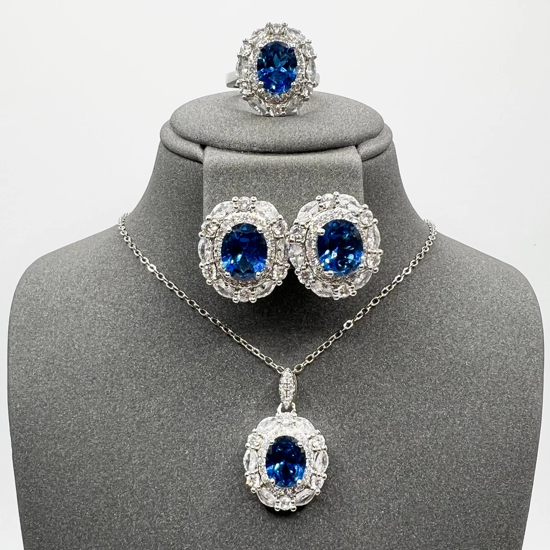 套装【蓝色】精美重工大气蓝套装-510