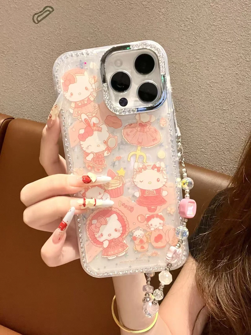 【自带相机保护按键】可爱KT适用苹果16/15/14/13防摔手机壳