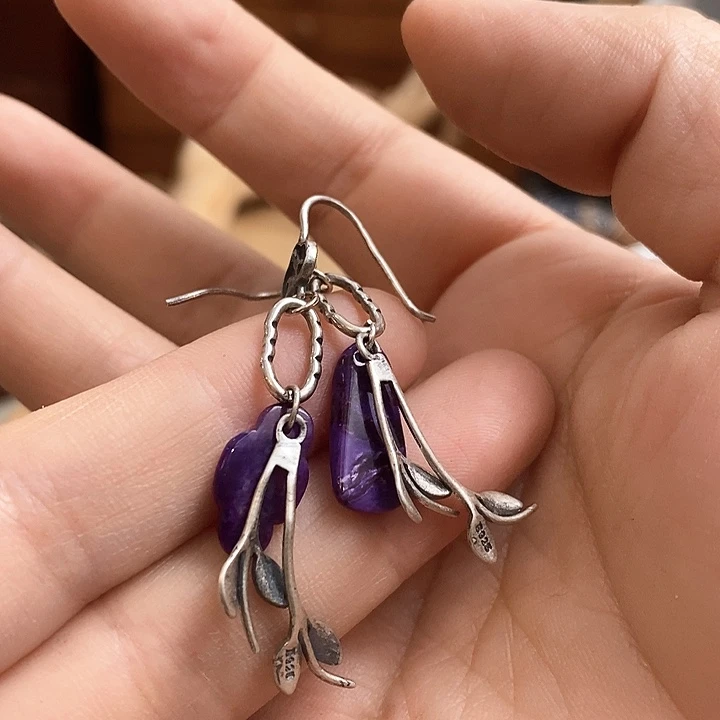 苏纪石（舒俱来）耳钉未镶嵌S***tErhuan