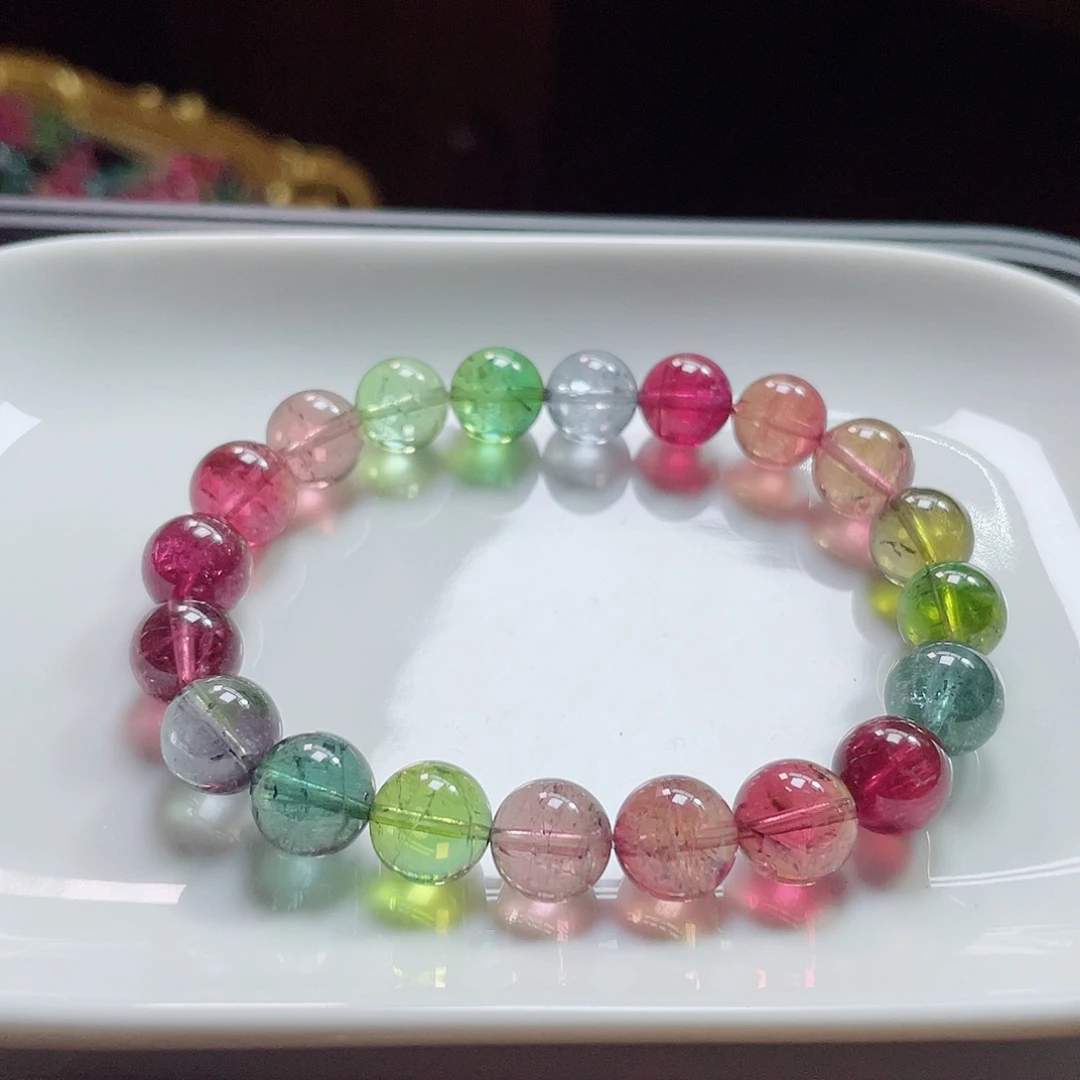 碧玺手链未镶嵌9.5mm左右