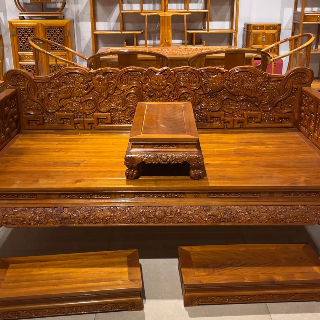 深***妖楠木罗汉床三件套