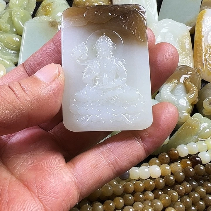 清***哥和田玉未镶嵌吊坠(不含链)