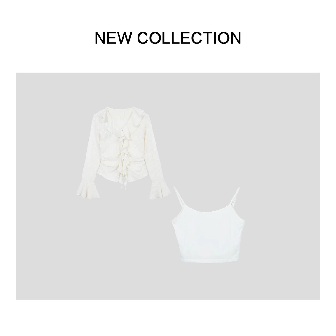 【小依专享】新款小众法式白色女士衬衫女装长袖上衣C1518008B-8008