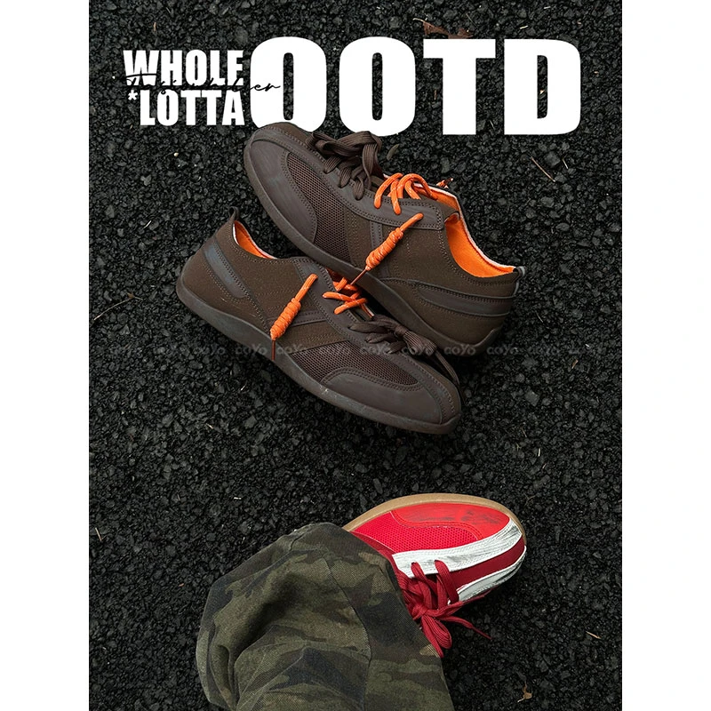 aoyo25SS新款复古赛车鞋男 Dirty Fit德训鞋低帮透气运动休闲板鞋