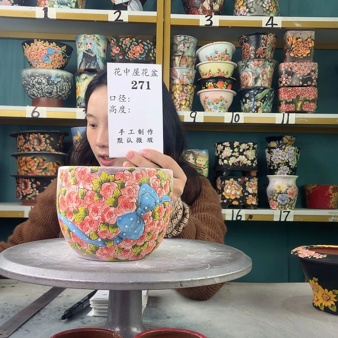 陶景德镇手工花盆271