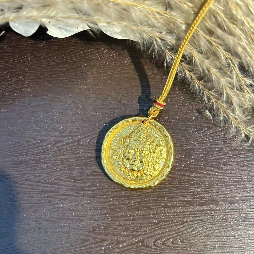 合金吊坠 合金国风黄财神手工吊坠