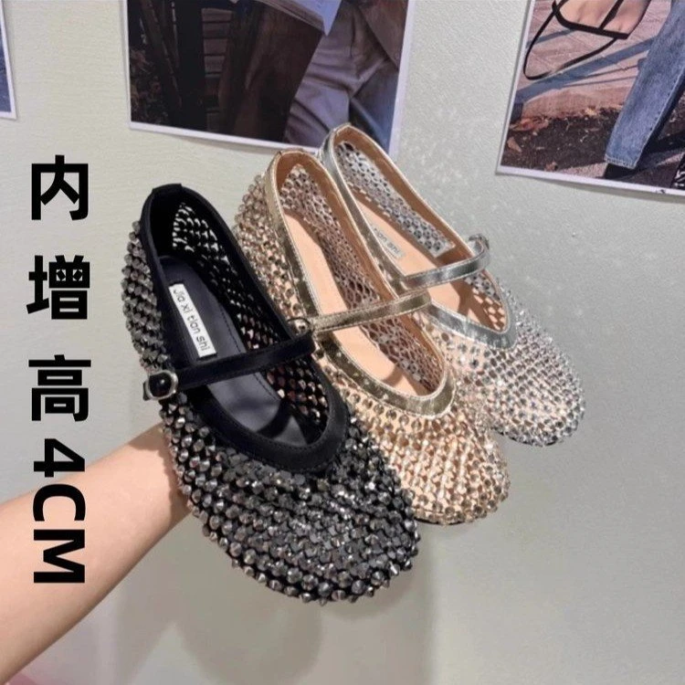 2025夏季新款内增高水钻时尚女单鞋