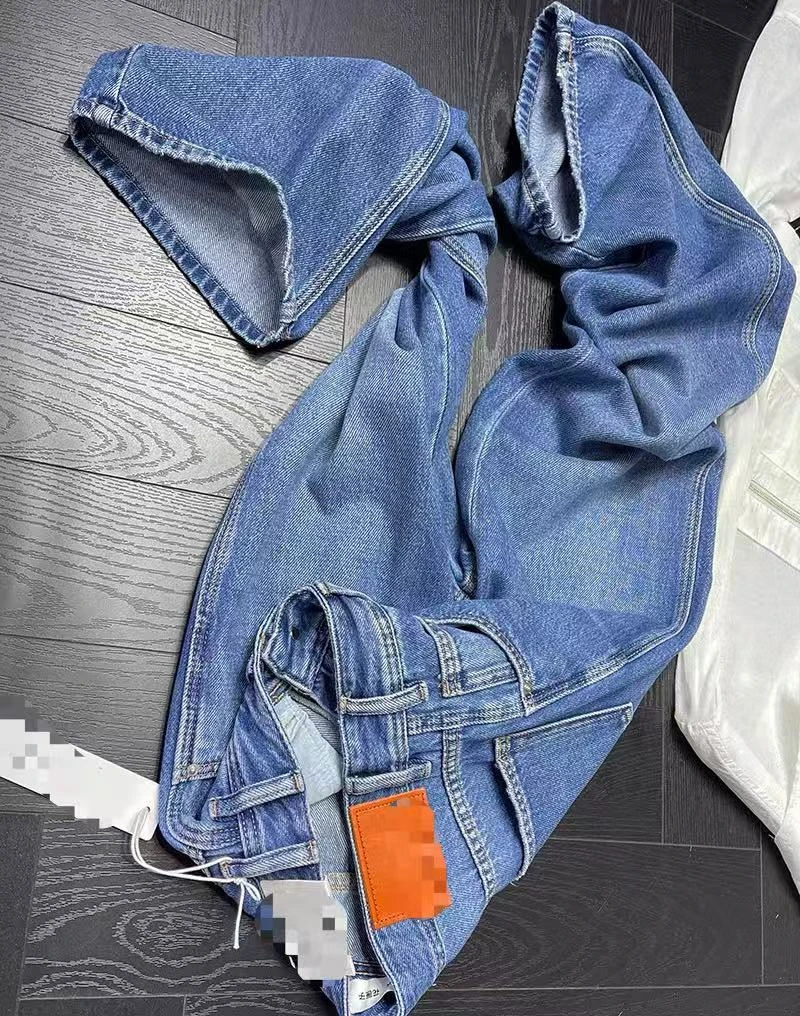 867高品质柔软牛仔阔腿裤显瘦显高拖地裤