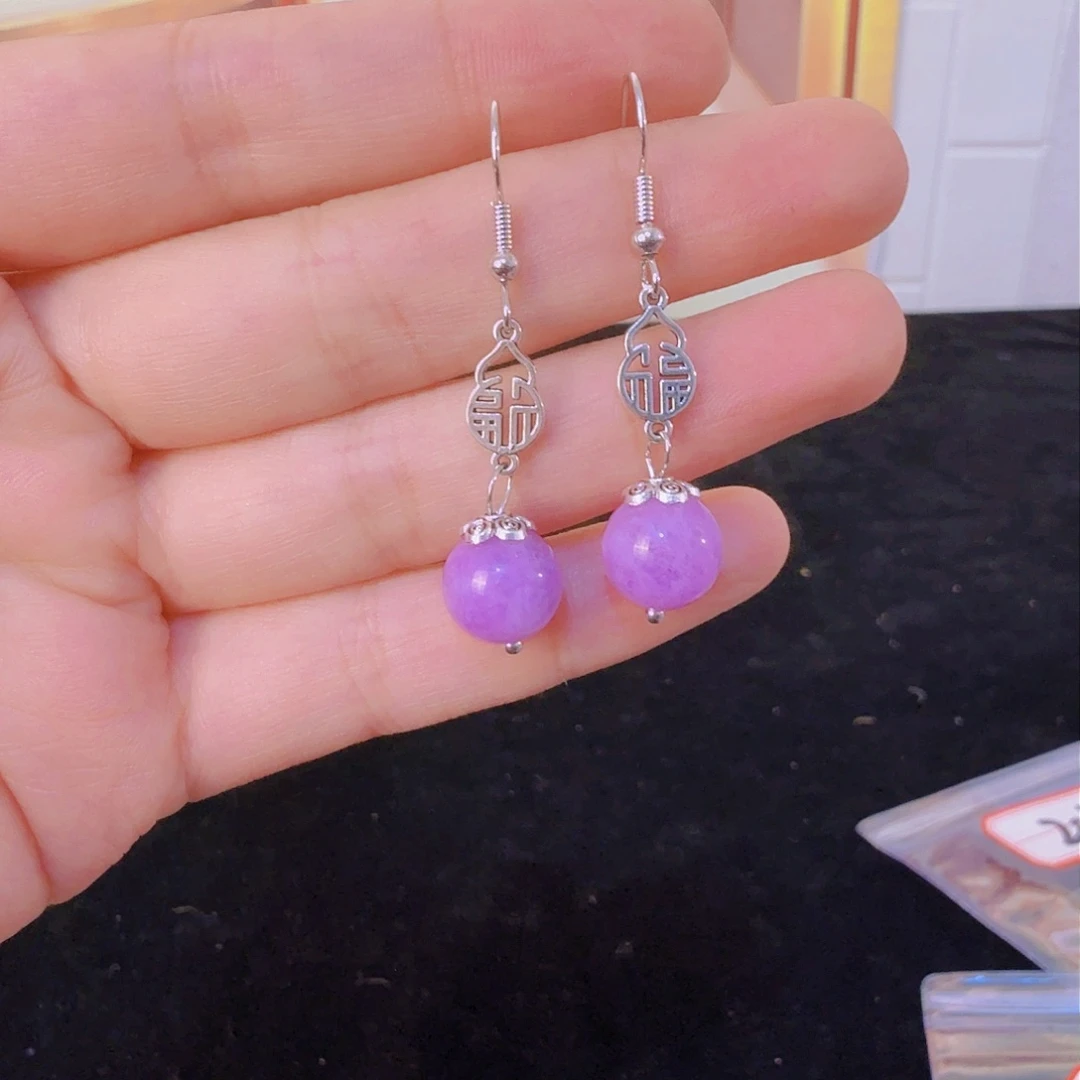 玛瑙/玉髓耳钉银S925镶嵌114