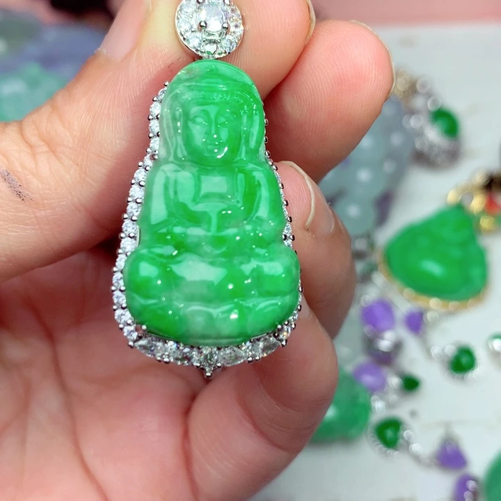 翡翠未镶嵌吊坠(不含链)