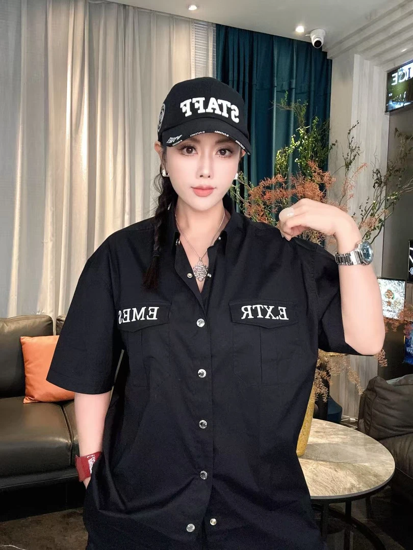 EXTREMESPACE潮品轻奢高端百搭时尚休闲阔版男士短袖衬衫C02