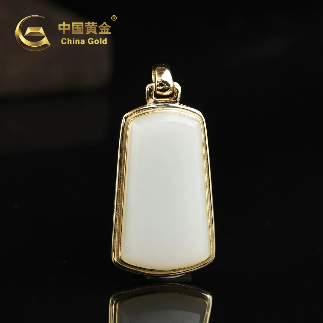 【中国黄金】庇佑 | 和田玉*吊坠*S925银镶嵌-D10914-Y