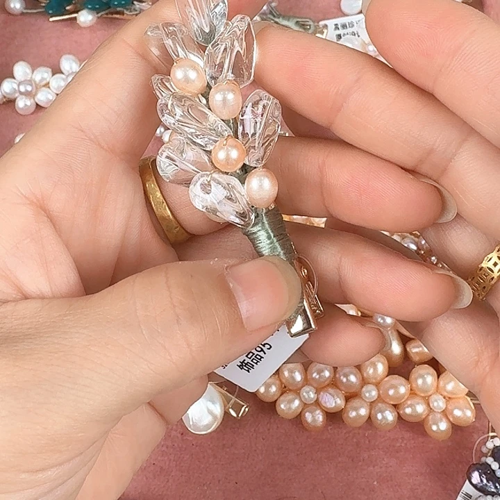 淡水珍珠发饰未镶嵌