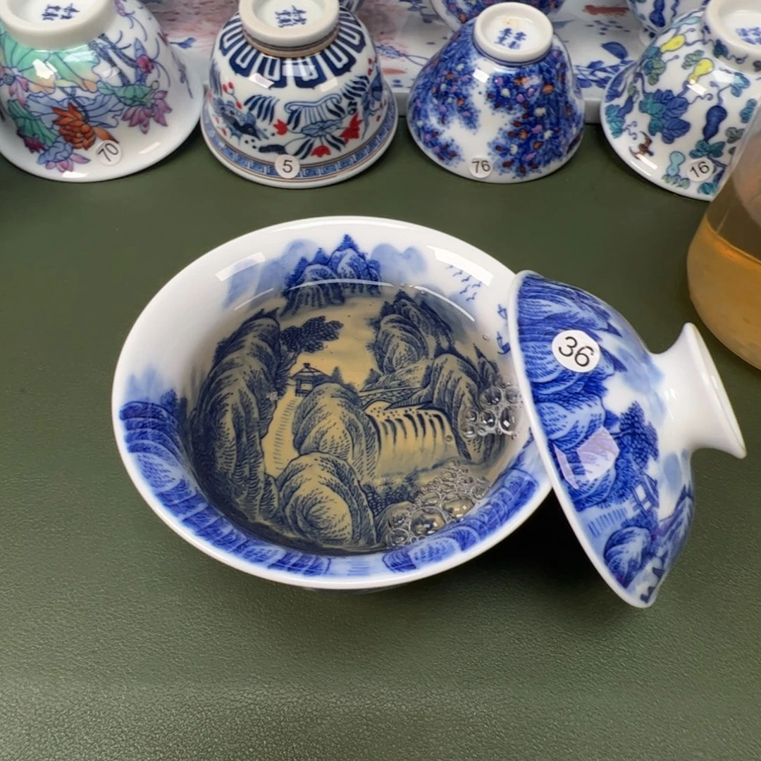 陶瓷景德镇纯手工纯手绘茶具木木36
