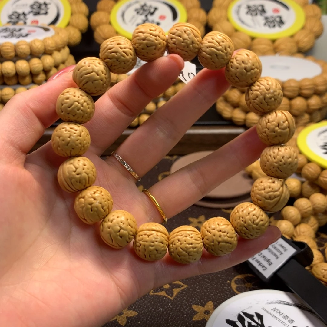 车***影手串/手链核桃精品桃核金丹手串