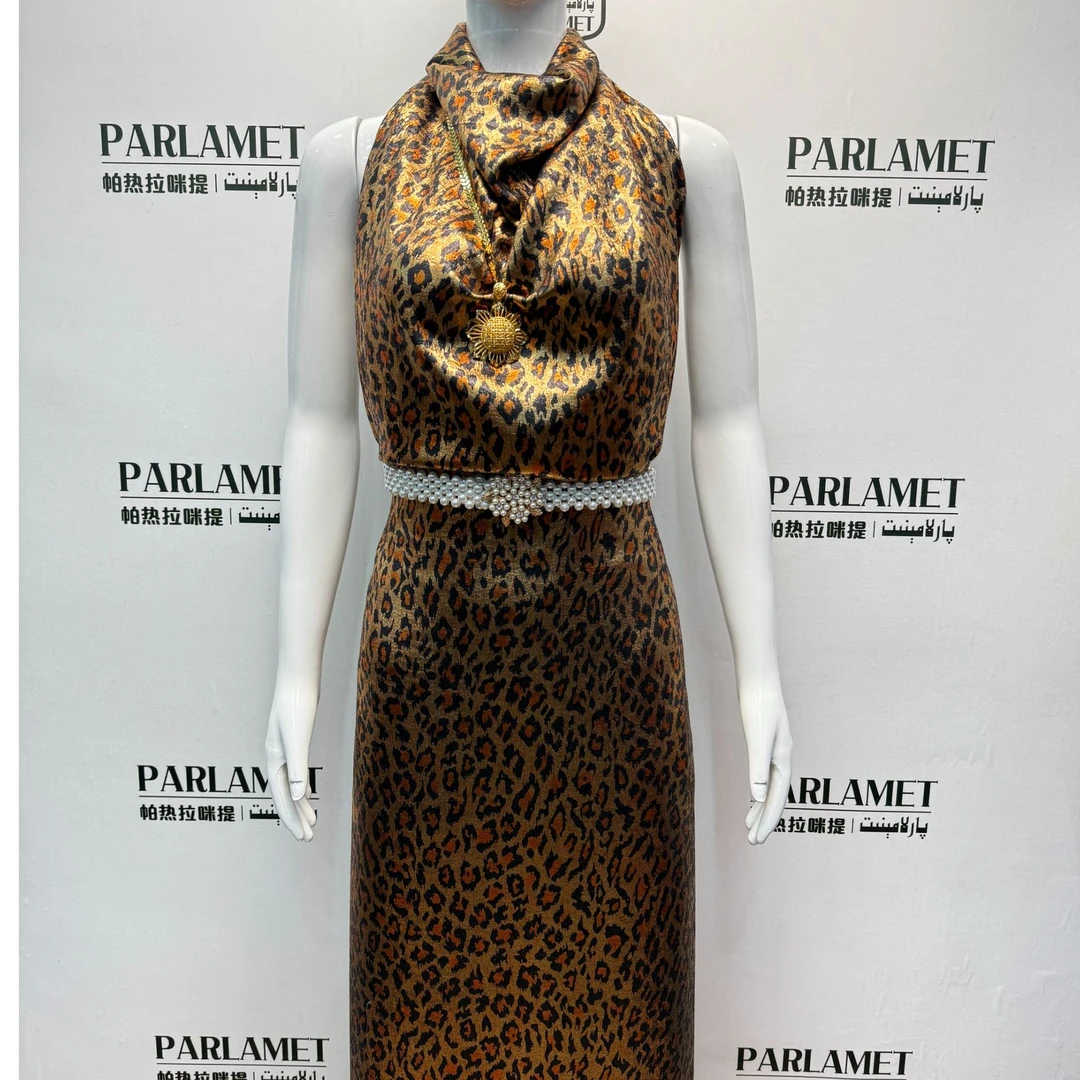 【PARLAMET】ZR-3 新款高品质制连衣裙烫金布料زەرلىك بوۋىر