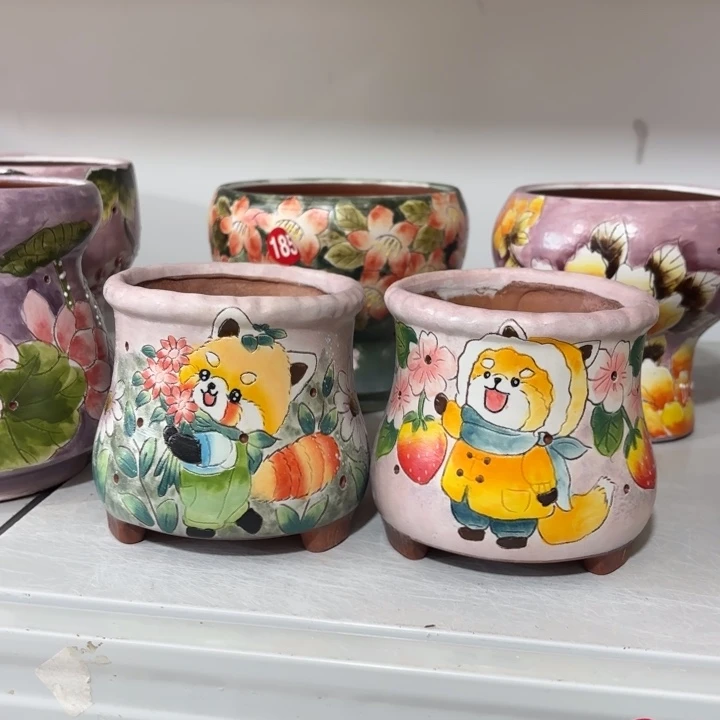 景德镇手绘花盆陶瓷8/10