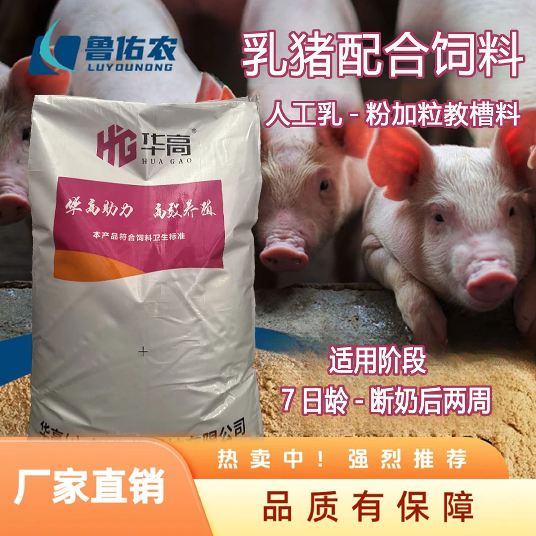 【教槽】7日龄喂至断奶后2周用教槽粉加粒奶粉级高端小猪开口猪饲料