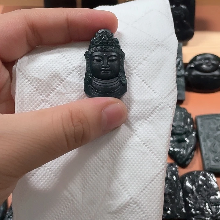 翡翠未镶嵌颈饰天然翡翠A货  观音头
