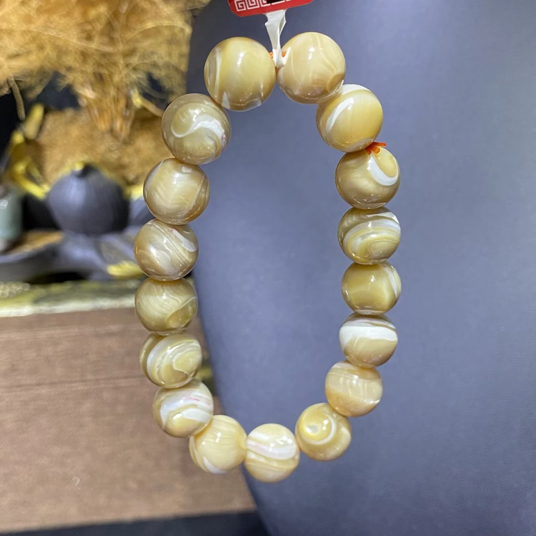 非金属珐琅手链 J5103  经典黄色渐变珠珠手链