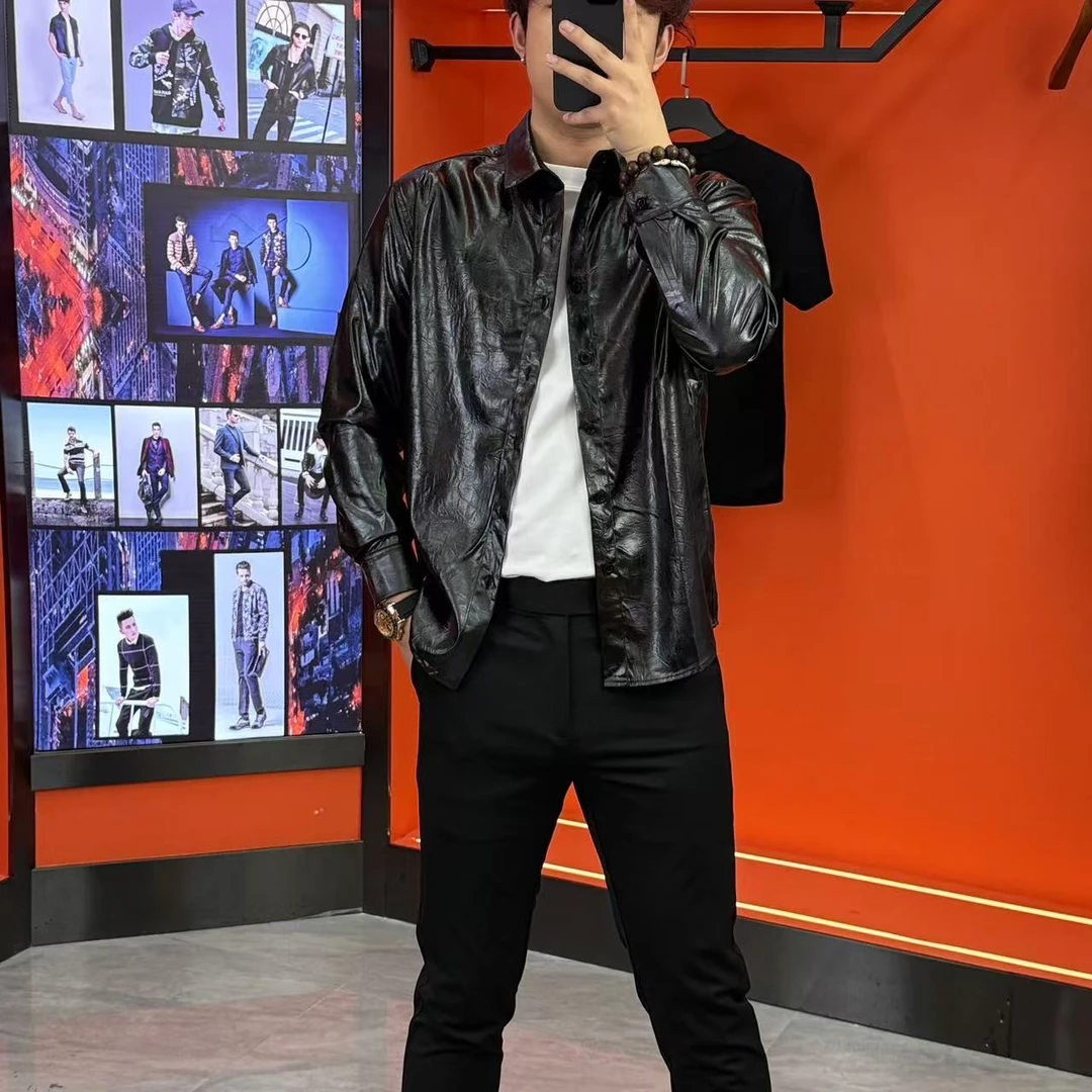 2025春款时尚轻奢长袖潮流高品质可外穿男士休闲衬衫-68213