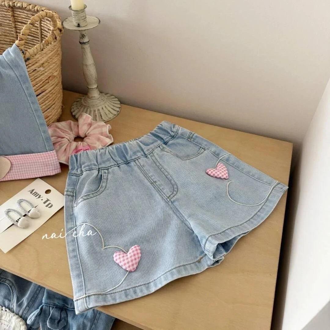 【店铺热销】女童牛仔短裤2025新款洋气中小童夏季外穿百搭女宝宝