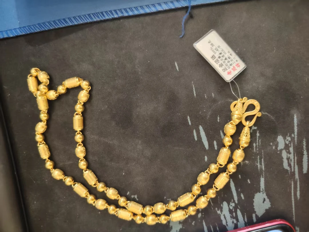 老凤祥足金999佛珠项链