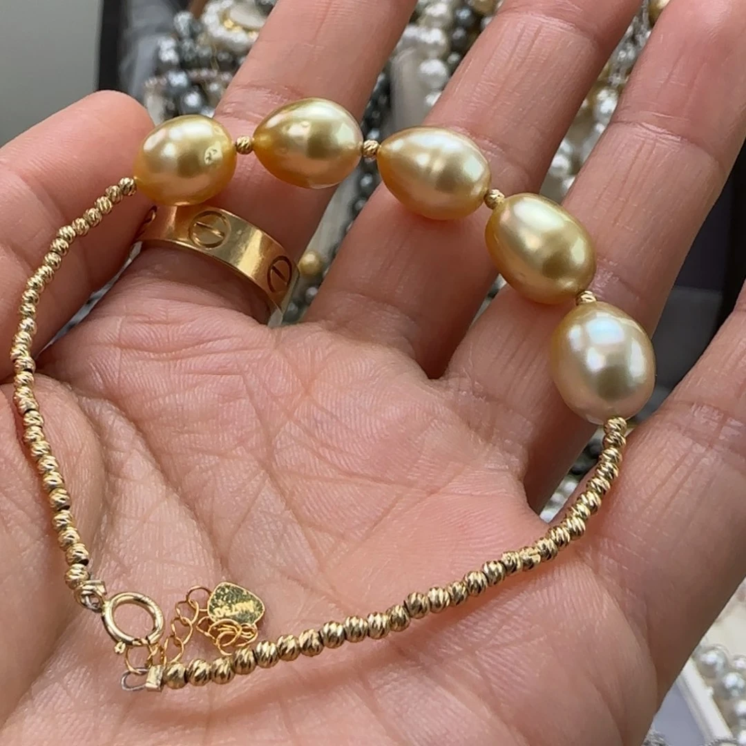 海水珍珠手绳18K金镶嵌L****N